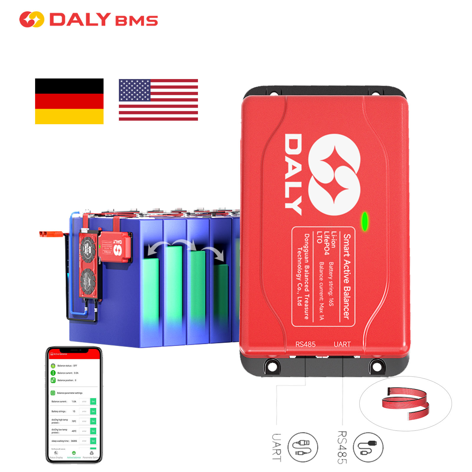 Battery Equalizer Balancer - Daly 1A Active Equalizer Balancer Smart
