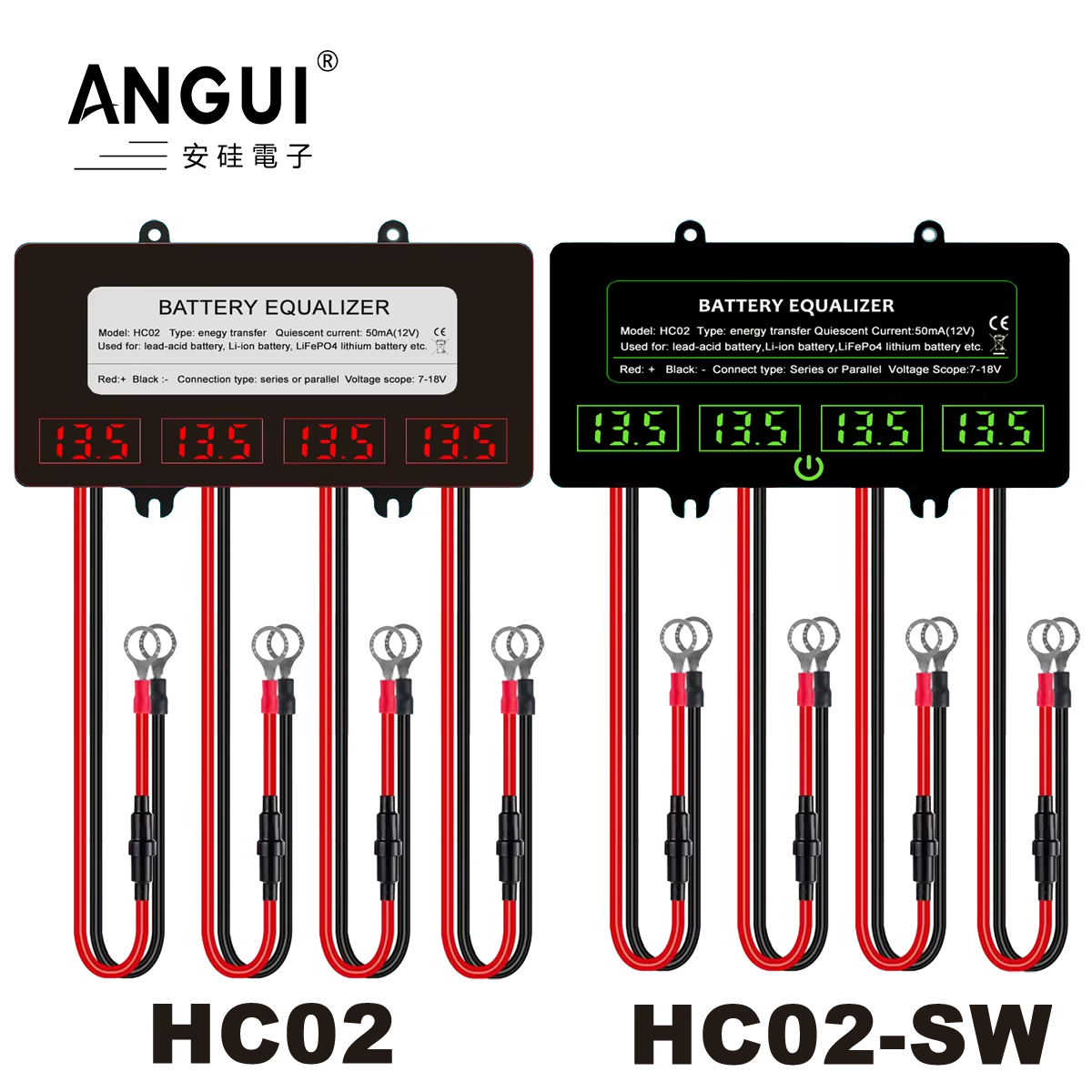 ANGUI 12/24/36/48V  HC02 Touch - đánh giá và giá Battery Equalizer Balancer